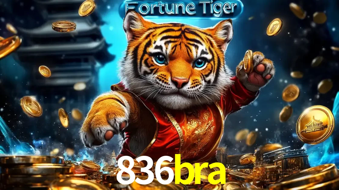 Imagem promocional do jogo de slot Fortune Tiger, com um tigre majestoso em traje tradicional cercado por uma fortuna em moedas de ouro, disponível agora no cassino 836bra.